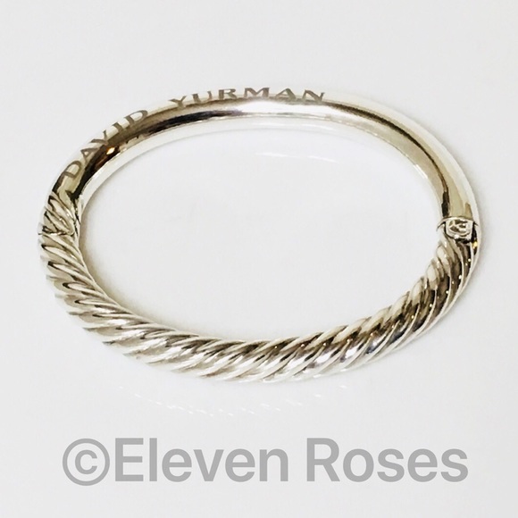 David Yurman Smooth & Classic Cable Hinged Bangle - Picture 6 of 6